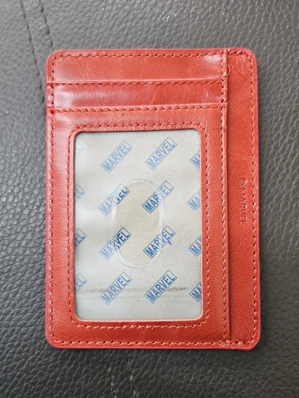 Marvel Iron Spider Card Holder Leather Wallet In Spider Red